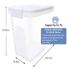 Newivi contenedor para arena de gatos con capacidad grande y boquilla para verter.