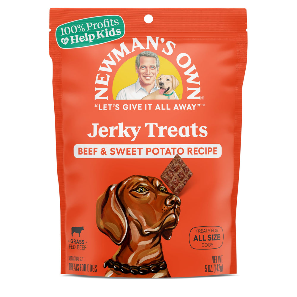 Premios de Newman's Own para perros: tiras de carne seca para entrenamiento.