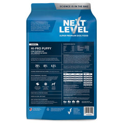 Croquetas de Next Level HI-PRO Puppy visibles, fuente de proteína para perros pequeños