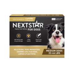 NEXTSTAR para perros: botella lista para uso, protección rápida contra pulgas y garrapatas.