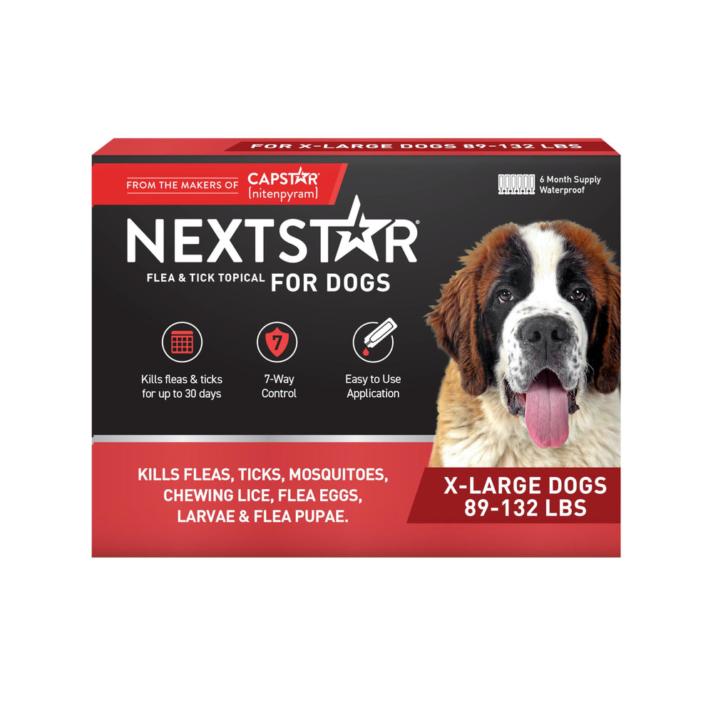 NEXTSTAR protege a tu perro con protección tópica de 30 días, rápida y efectiva.