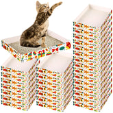 NICERINC PET caja de arena navidad dura, resistente y a prueba de fugas para gatos pequeños