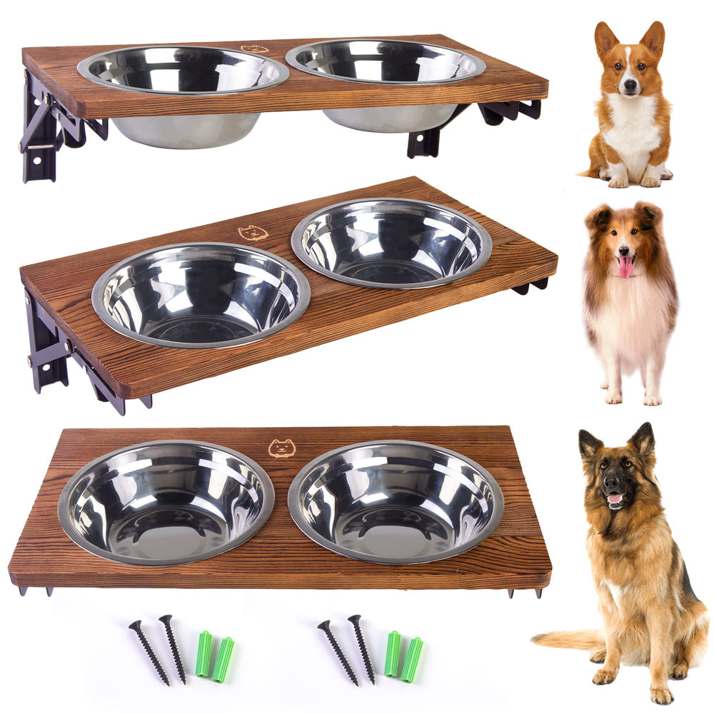 NICERINC PET soporte cuenco perro pared estable y altura ajustable.