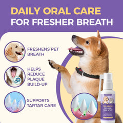 Uso diario de Furaqua para perros con spray bucal que mejora el respiro.