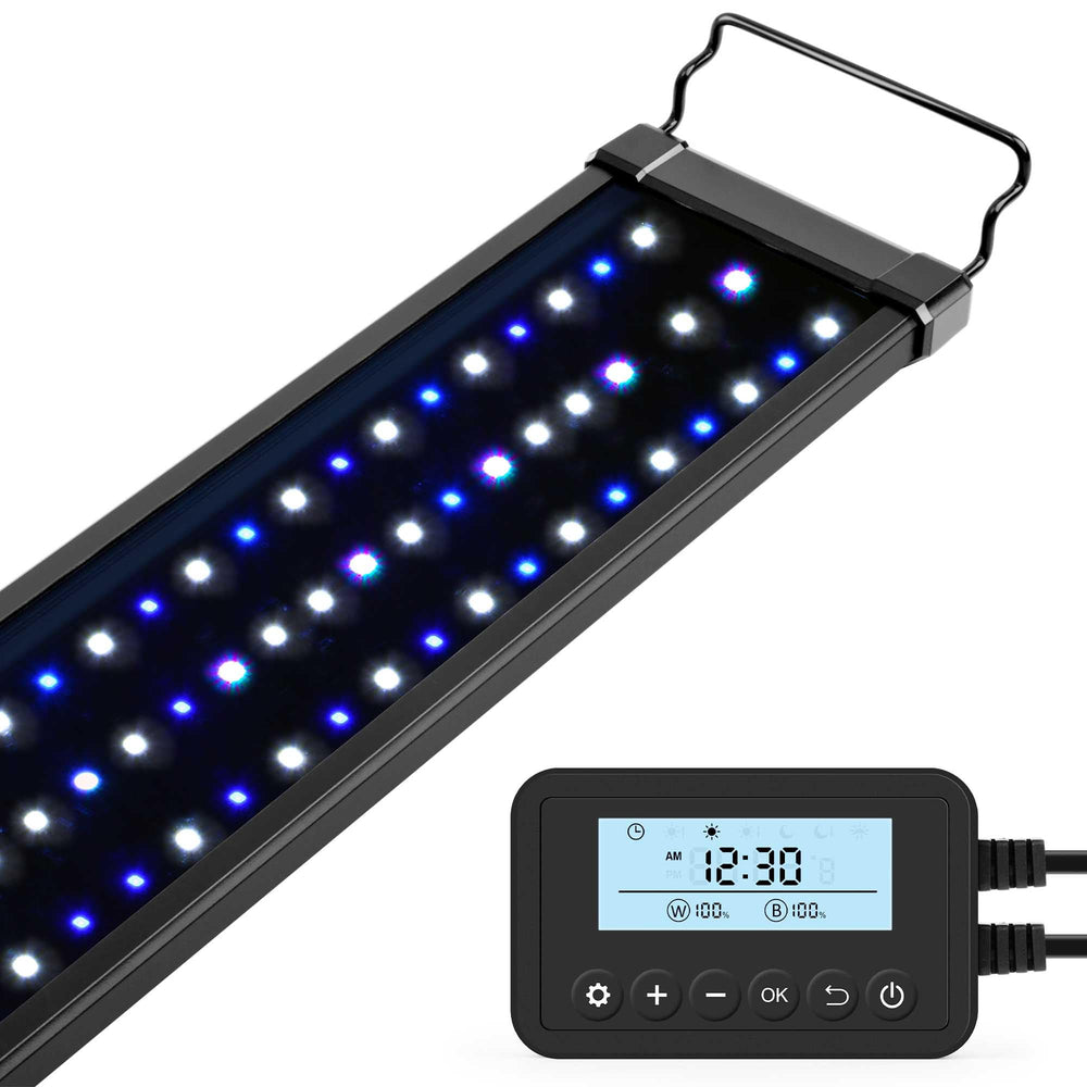 NICREW luz acuario marino 36W realza tonos de corales.