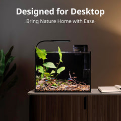 NICREW Nano Nature acuario con filtro eficiente para mantenimiento sencillo.