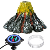 NICREW volcán adorno para acuario con burbujas y iluminación atractiva