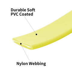 NIMBLE correa de entrenamiento 15 ft amarilla, acabado PVC resistente para excursiones