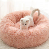 Cama Nisrada para gatos, forma de dona 20 pulgadas, soporte cómodo para el cuello.