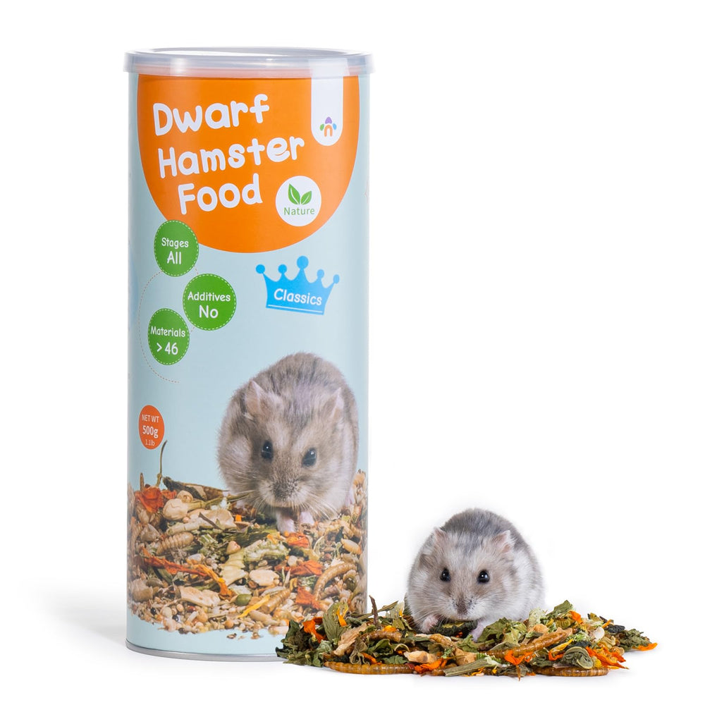 Niteangel alimento para hámster enano, equilibrio nutricional diario.