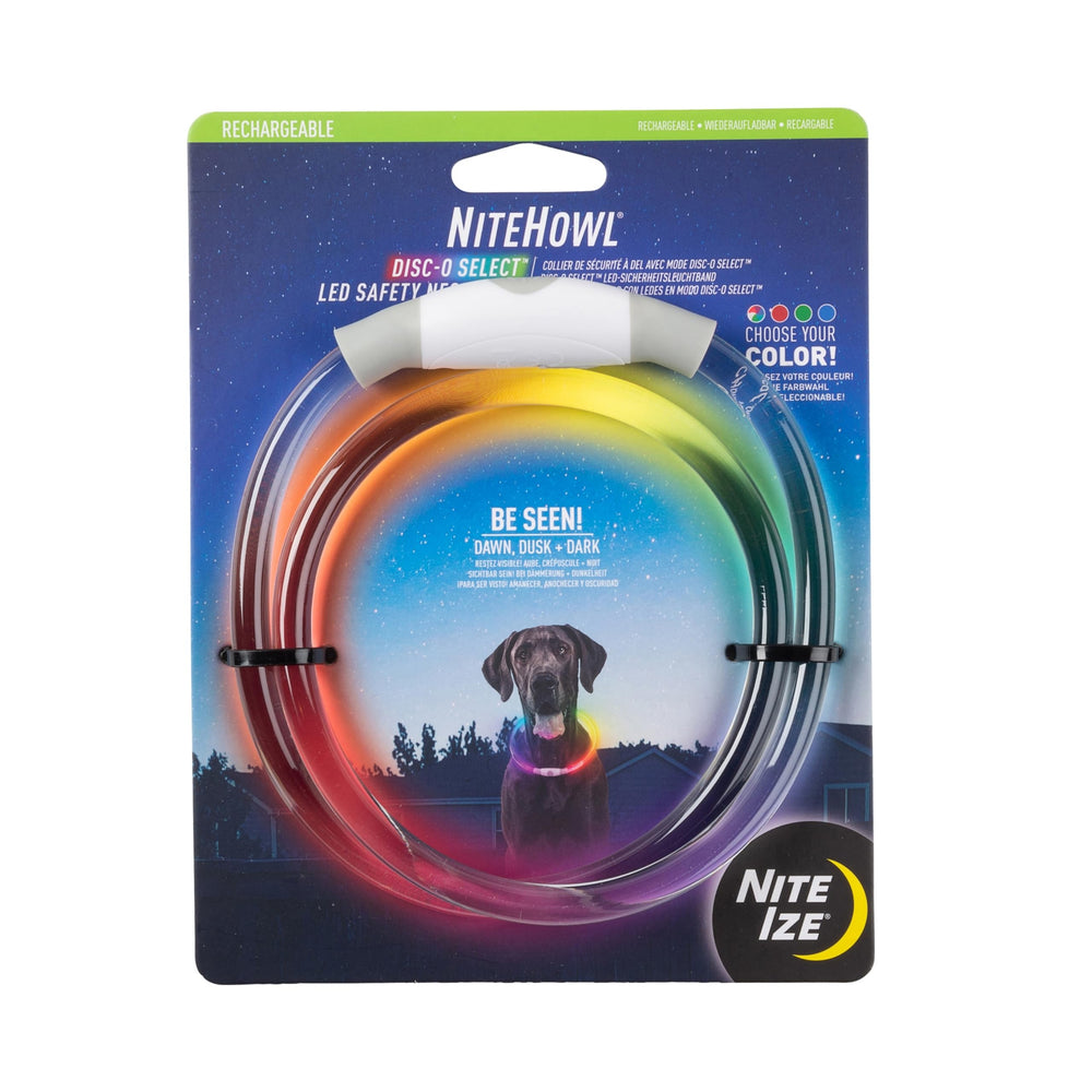 NiteHowl de Nite Ize collar LED nocturno con iluminación de 360°.