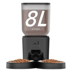 Nityers comedero automatico para 2 gatos 8L, ideal para ausencias largas.