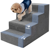 Niubya Escaleras para perros pequeños, vista frontal, facilitan subir a la cama para mascotas.