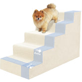 Niubya escalones para perro pequeño, 5 pasos, sube a la cama con comodidad.