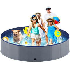 Niubya piscina para perros doblable: comodidad al aire libre y fácil almacenamiento.