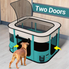 Puertas dobles de la jaula NOCOEX para fácil acceso de tu mascota
