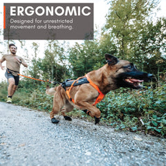 Non-stop dogwear Freemotion Harness con ajuste ergonómico para adaptar la forma del cuerpo.