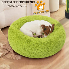 Nononfish cama dona con borde alzado, soporte ergonómico para la cabeza.