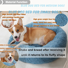 Nononfish cama donut calma, vista lateral, soporte suave para cabeza y cuello.