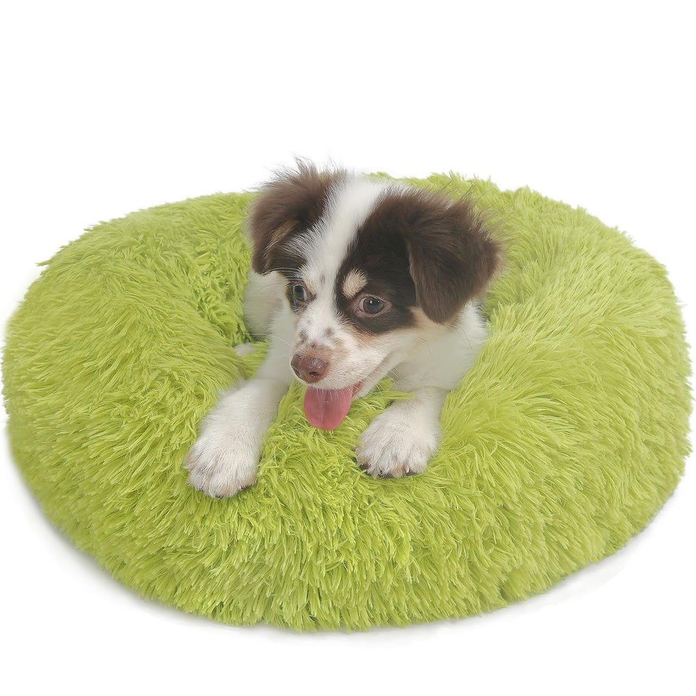 Nononfish cama-donut calma para perros pequeños, descanso cómodo y seguro.