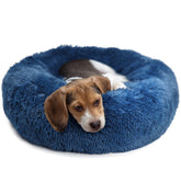 Nononfish cama para perros dona, vista superior, refugio cómodo para descansar.