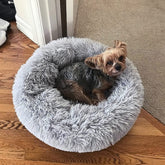 Nononfish cama rosquilla calmante vista frontal para perros pequeños