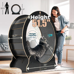 Diseno estable para gatos grandes sin vibraciones durante el ejercicio.