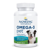 Nordic Naturals Omega-3 Pet, botella, promueve salud cardíaca y pelaje saludable.