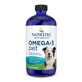 Nordic Naturals Omega-3 Pet, botella en primer plano para cuidado general del perro.