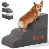 Nordjager escaleras de 4 pasos para perros: suben a la cama con soporte estable.