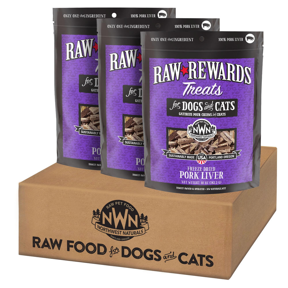 Northwest Naturals, bocado de higado de cerdo deshidratado, ideal para recompensa y entrenamiento.