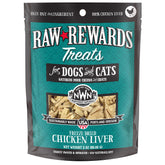 Northwest Naturals Premios de hígado de pollo liofilizado, tamaño mini, para perros y gatos.