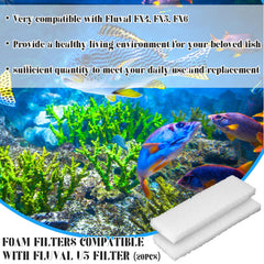 Espuma filtrante Nosiny blanca, diseño neutro para acuario