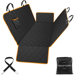 Novotopia funda para asiento trasero de perro impermeable protege el interior y facilita la limpieza