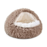 NOYAL cama-donut con capucha para mascotas, refugio seguro para dormir.