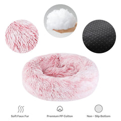 NOYAL Cama Donut para gatos con felpa suave para confort nocturno