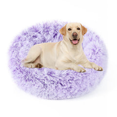 NOYAL Cama Donut suave para mascotas, descanso cómodo y seguridad.
