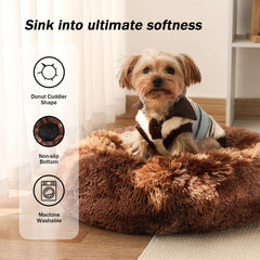 NOYAL cama dona para mascotas; pelo sintético ultra suave para consuelo