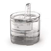 npet bebederos wf050tp, vista lateral, diseño ergonómico que facilita beber al gato.