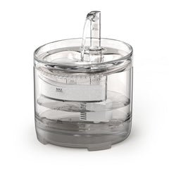 npet bebederos wf050tp, vista lateral, diseño ergonómico que facilita beber al gato.