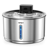 NPET fuente para gatos en acero inoxidable, duradera y fácil de limpiar