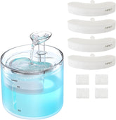 NPET WF100 fuente para gatos con hoja atractiva que incentiva beber agua