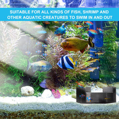 Nuanchu accesorio tunel ABS, resistente y seguro para habitantes del acuario.