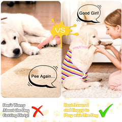 Nuanchu pañales para perros arcoiris con bolsillo inserto para absorber líquidos