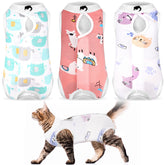Nuanchu traje de recuperación para gatos, vista frontal, cómodo y seguro.