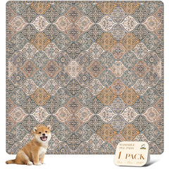 Nunubaby almohadilla higienica para perro estilo marrón multicolor protege el suelo y decora el espacio.