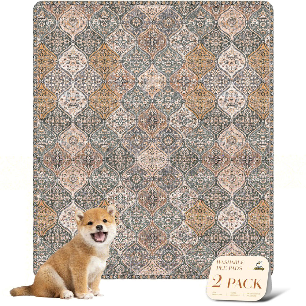 Nunubaby almohadilla lavable para perros, marrón multicolor, protege suelos y muebles.