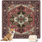 Nunubaby almohadilla para perros rectangular roja 48x48, protege el suelo.