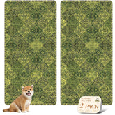 Almohadilla nunubaby verde multicolor para perros, protege pisos y es lavable.
