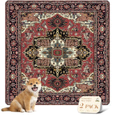 nunubaby almohadilla lavable para perros, rojo rectangular, protege suelos y muebles